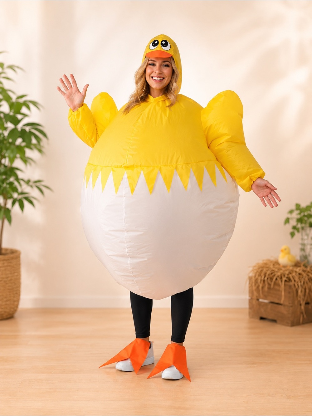 Rubies Adult What's Crackin Chick Inflatable Costume One Size